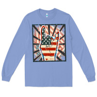 Colony Blue Freedom rock hand Long Sleeve Tee - FaDigitalArtStudio