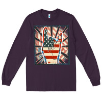 Plum Freedom rock hand Long Sleeve Tee - FaDigitalArtStudio