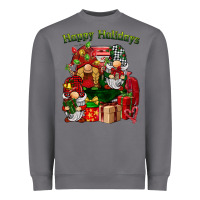Storm happy holidays gnomes truck Heavyweight Sweatshirt - BarkalooDesign