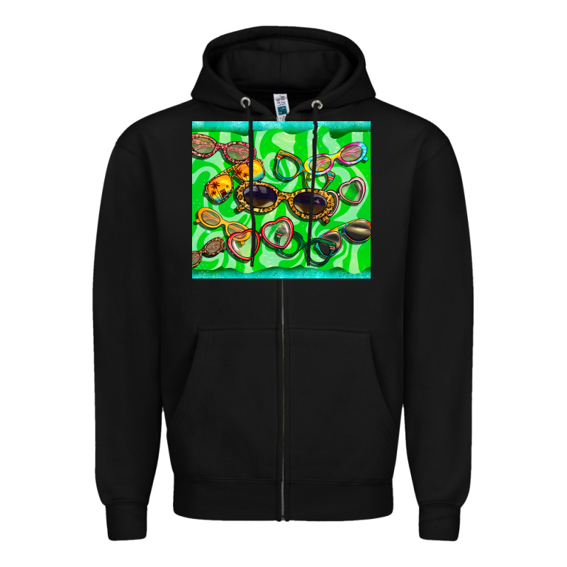 Sunglasses Zipper Hoodie by BarkalooDesign | Teevron