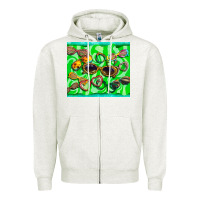 Oatmeal Heather sunglasses Zipper Hoodie - BarkalooDesign