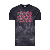 Cloud Black pink glitter leopard with heart background Vintage Tee - OliviaCreatesArt