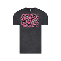 Vintage Black pink glitter leopard with heart background Vintage Tee - OliviaCreatesArt