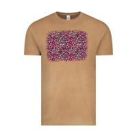 Vintage Camel pink glitter leopard with heart background Vintage Tee - OliviaCreatesArt