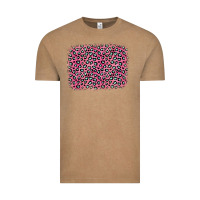Vintage Coffee pink glitter leopard with heart background Vintage Tee - OliviaCreatesArt