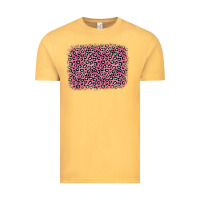 Vintage Mustard pink glitter leopard with heart background Vintage Tee - OliviaCreatesArt