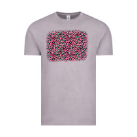 Vintage Zinc pink glitter leopard with heart background Vintage Tee - OliviaCreatesArt