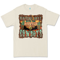 Raising Hell With The Hippies And The Cowboys Premium Tee | Teevron