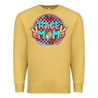 Antique Gold race mom with leopard and peace hand Premium Sweatshirt - AdoDesignShop