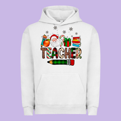 Teacher Christmas Urban Hoodie Designed By Jahusdesignshop