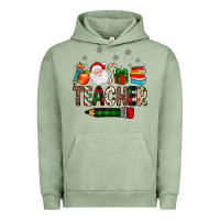 Pigment Oil Green teacher Christmas Urban Hoodie - JahusDesignShop