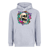 Heather Grey race skull Heavyweight Hoodie - AdoDesignShop