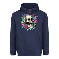 Navy race skull Heavyweight Hoodie - AdoDesignShop