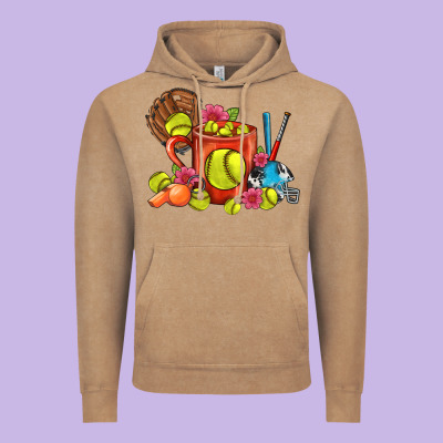 Softball Coffee Mug Vintage Hoodie Designed By Fadigitalartstudio