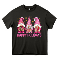 Asphalt Happy holidays with gnomes Heavy Core Tee - NancyCooperArtShop