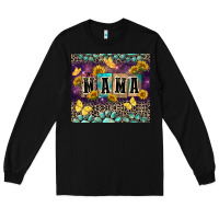 Black Mama with sunflowers Long Sleeve Tee - FaDigitalArtStudio