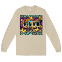 Mushroom Mama with sunflowers Long Sleeve Tee - FaDigitalArtStudio