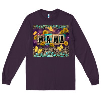 Plum Mama with sunflowers Long Sleeve Tee - FaDigitalArtStudio
