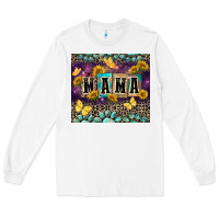 White Mama with sunflowers Long Sleeve Tee - FaDigitalArtStudio