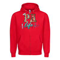 Red western nurse pa  life Zipper Hoodie - BarkalooDesign