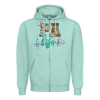 Seafoam western nurse pa  life Zipper Hoodie - BarkalooDesign