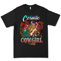 Black Cosmic Cowgirl Premium Tee - HowdyJamesFarm