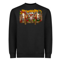 Black Christmas goats Heavyweight Sweatshirt - BarkalooDesign