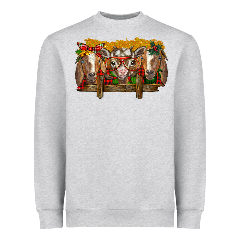 Christmas Goats Heavyweight Sweatshirt by BarkalooDesign | Teevron