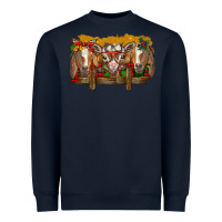 Navy Christmas goats Heavyweight Sweatshirt - BarkalooDesign