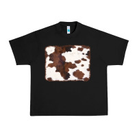 Black Brown Cowhide Background Urban Heavy Tee - CowCowDesign