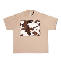 Burro Brown Cowhide Background Urban Heavy Tee - CowCowDesign