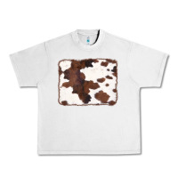 Lunar Rock Brown Cowhide Background Urban Heavy Tee - CowCowDesign