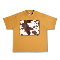 Peanut Butter Brown Cowhide Background Urban Heavy Tee - CowCowDesign