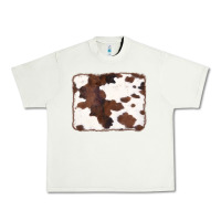Pistachio Brown Cowhide Background Urban Heavy Tee - CowCowDesign