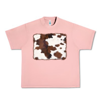 Salmon Brown Cowhide Background Urban Heavy Tee - CowCowDesign