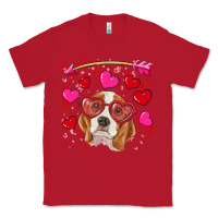 Red Valentines day  beagle Classic Tee - RanaPortraitStore