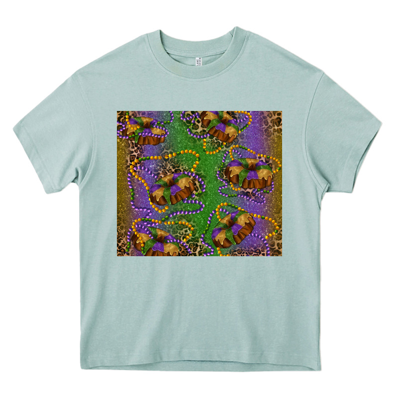 Mardi Gras King Cake Leopard Heavy Core Tee by RanaPortraitStore | Teevron