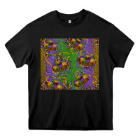 Black mardi gras king cake leopard Heavy Core Tee - RanaPortraitStore