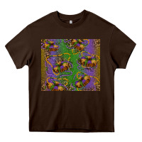 Chocolate Brown mardi gras king cake leopard Heavy Core Tee - RanaPortraitStore