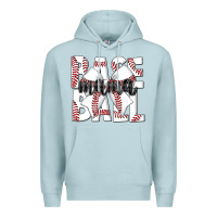 Blue Mist baseball mama Premium Hoodie - CowhideDigitalArt