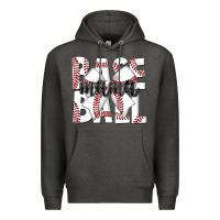 Charcoal Heather baseball mama Premium Hoodie - CowhideDigitalArt