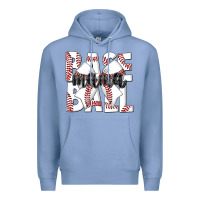 Colony Blue baseball mama Premium Hoodie - CowhideDigitalArt