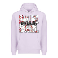 Lilac baseball mama Premium Hoodie - CowhideDigitalArt