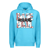 Ocean Blue baseball mama Premium Hoodie - CowhideDigitalArt