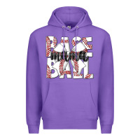 Purple baseball mama Premium Hoodie - CowhideDigitalArt
