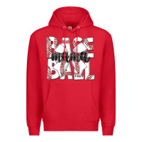 Red baseball mama Premium Hoodie - CowhideDigitalArt