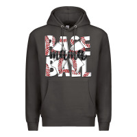 Smoke baseball mama Premium Hoodie - CowhideDigitalArt