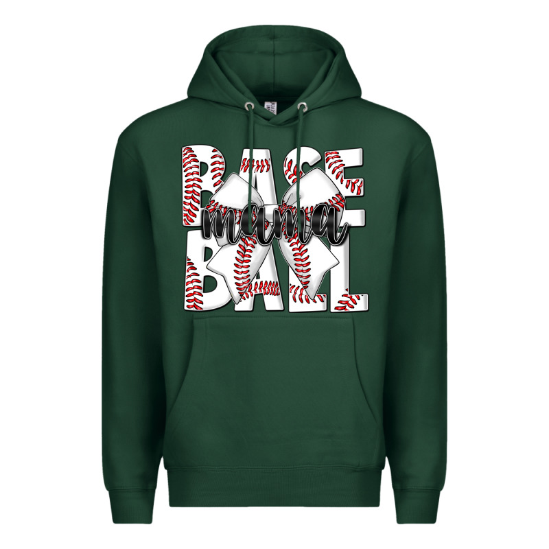Baseball Mama Premium Hoodie by CowhideDigitalArt | Teevron