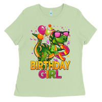 Matcha 2rd birthday girl t rex pink Ladies Tee - CowGirlArtShop