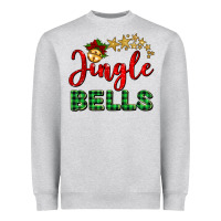 Heather Grey christmas jingle bells Heavyweight Sweatshirt - BarkalooDesign